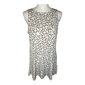 Banana Republic Women’s Medium Black & White Cross Back‎ High Neck Tank Top